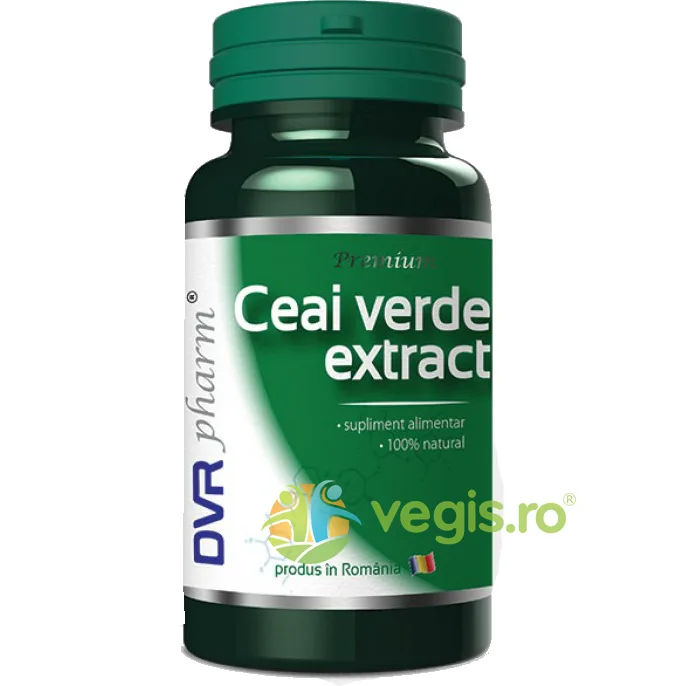 Ceai Verde Extract 30cps DVRPharm — preț și oferte