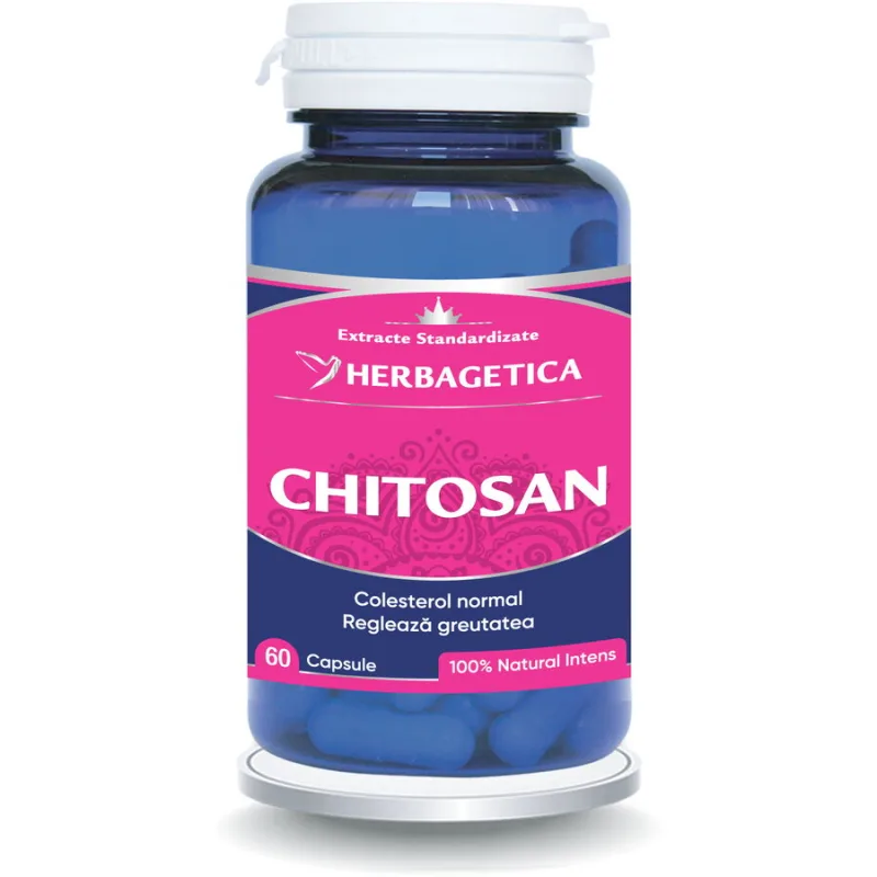 Chitosan 60cps HERBAGETICA — preț și oferte