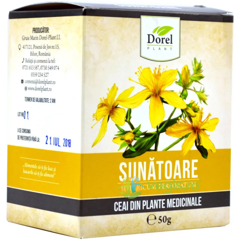 Ceai de Sunatoare 50g Dorel Plant — preț și oferte