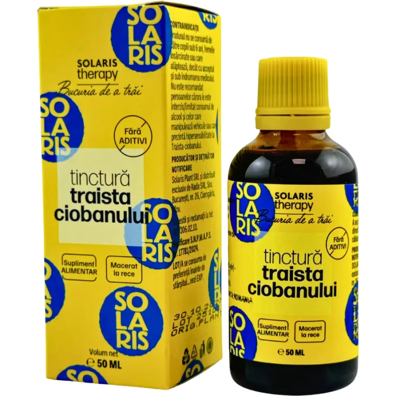 Tinctura Traista Ciobanului 50ml SOLARIS — preț și oferte