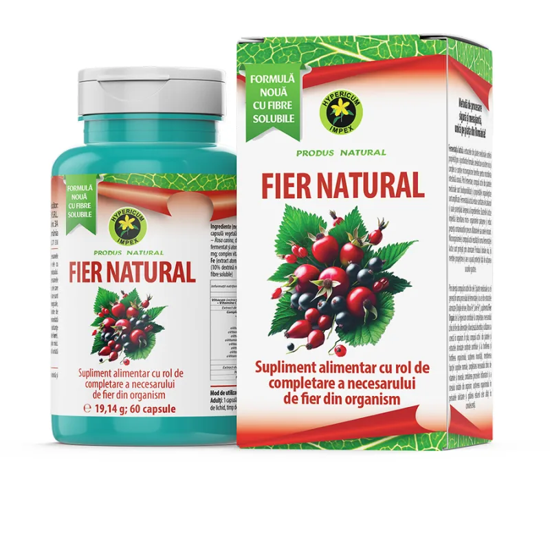 Fier Natural 60cps Hypericum — preț și oferte