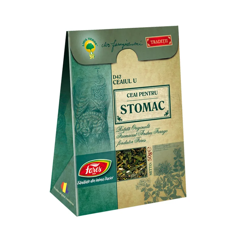 Ceai U, Ceai pentru Stomac, Ret Farago, 50 g, Fares — preț și oferte