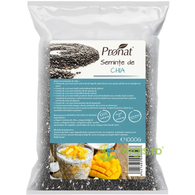 Seminte de Chia 1kg PRONAT — preț și oferte