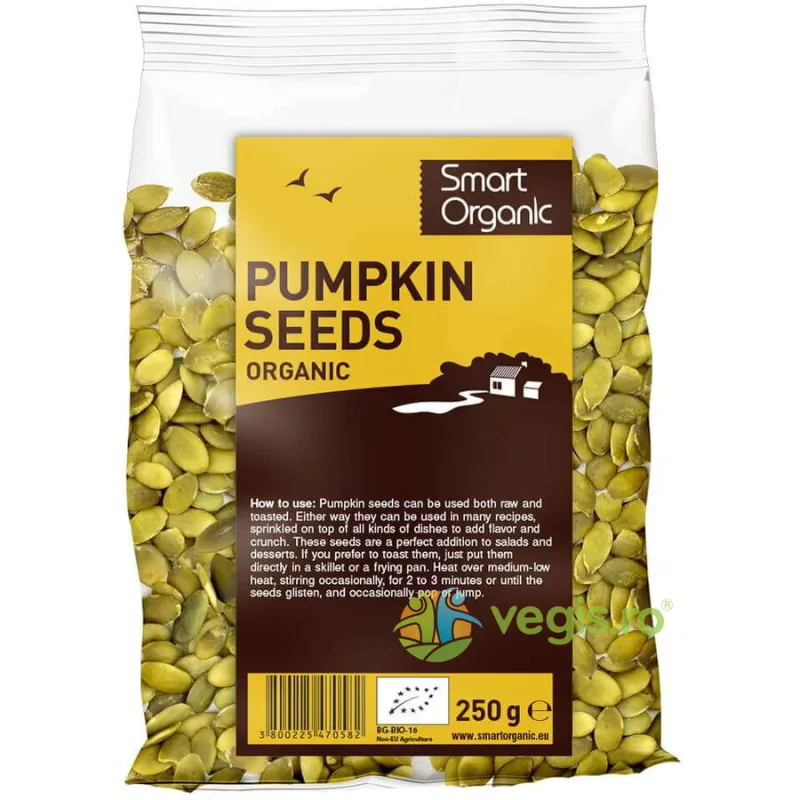 Seminte de Dovleac Crude Ecologice/Bio 250g SMART ORGANIC — preț și oferte
