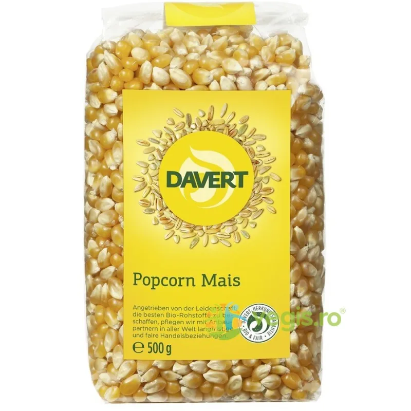 Porumb pentru Popcorn Ecologic/Bio 500g DAVERT — preț și oferte
