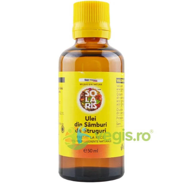 Ulei din Samburi de Struguri Presat la Rece 50ml SOLARIS — preț și oferte