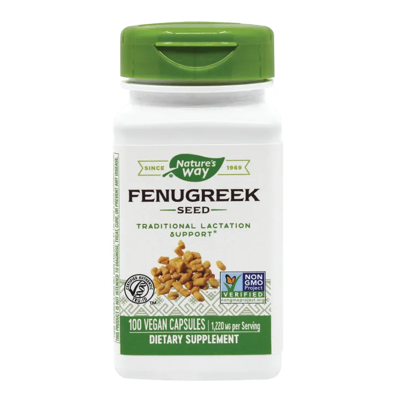 Fenugreek (Schinduf) 610mg Nature's Way, 100 capsule, Secom NATURE'S WAY SUA — preț și oferte