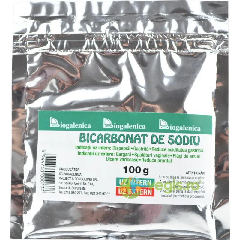 Bicarbonat de Sodiu 100g Biogalenica — preț și oferte