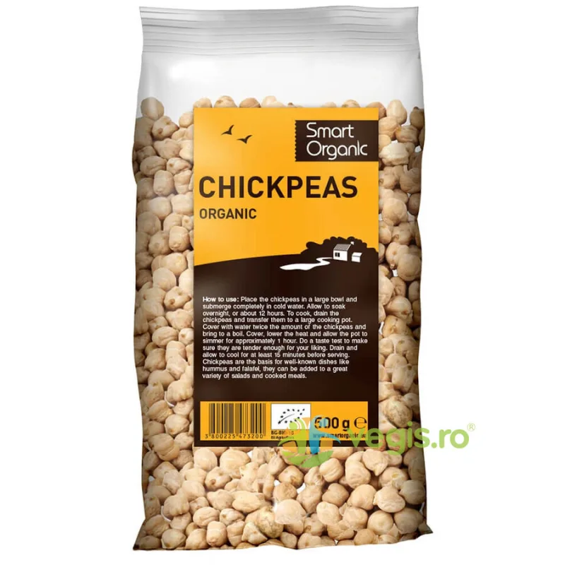 Naut Boabe Ecologic/Bio 500g SMART ORGANIC — preț și oferte