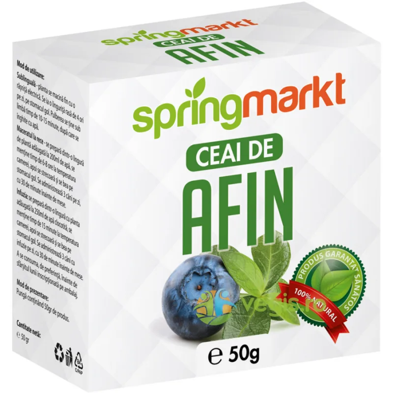 Ceai de Afine Frunze 50g springmarkt — preț și oferte