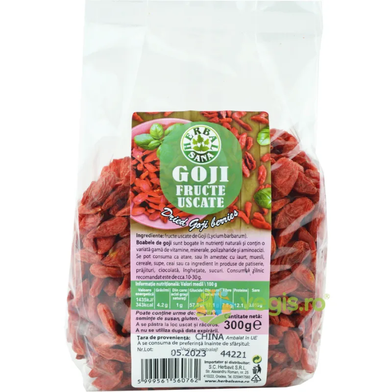 Goji Fructe Uscate 300g Herbavit — preț și oferte