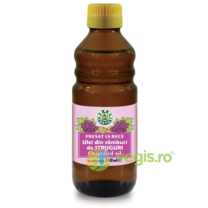 Ulei din Samburi de Struguri Presat la Rece 250ml Herbavit — preț și oferte