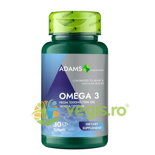 Omega 3 1000mg Ulei de peste 30cps ADAMS VISION — preț și oferte