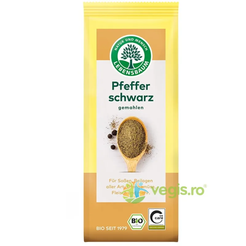 Piper Negru Macinat Ecologic/Bio 50g LEBENSBAUM — preț și oferte