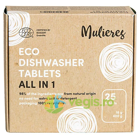 Tablete pentru Masina de Spalat Vase Ecologice/Bio 25buc MULIERES — preț și oferte