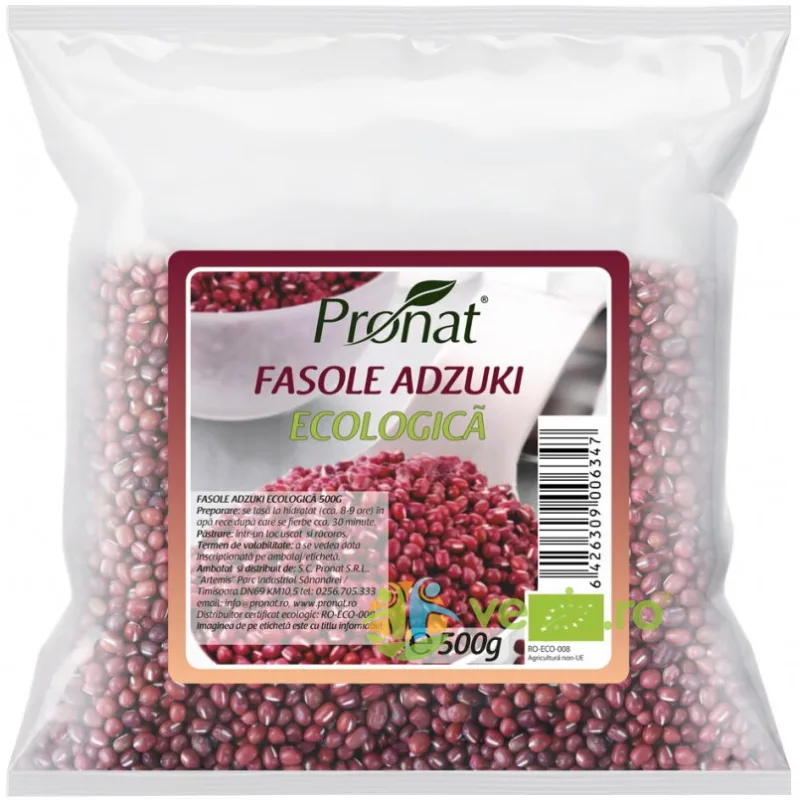 Fasole Adzuki Ecologica/Bio 500g PRONAT — preț și oferte