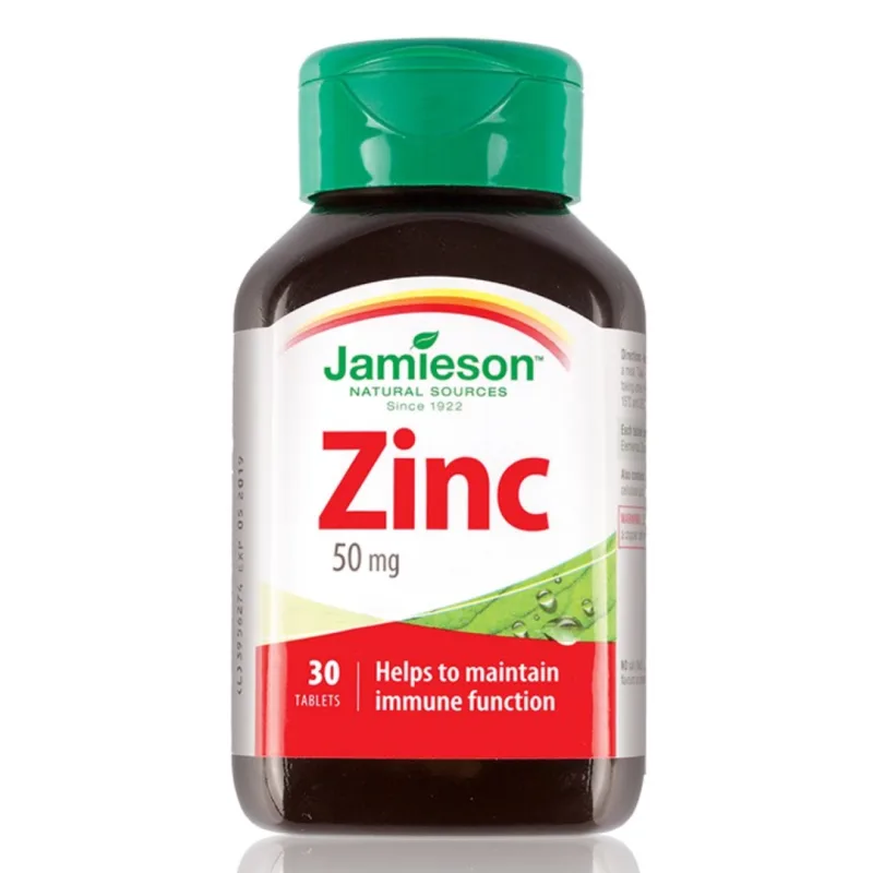 Zinc 50mg, 30 tablete, Jamieson — preț și oferte