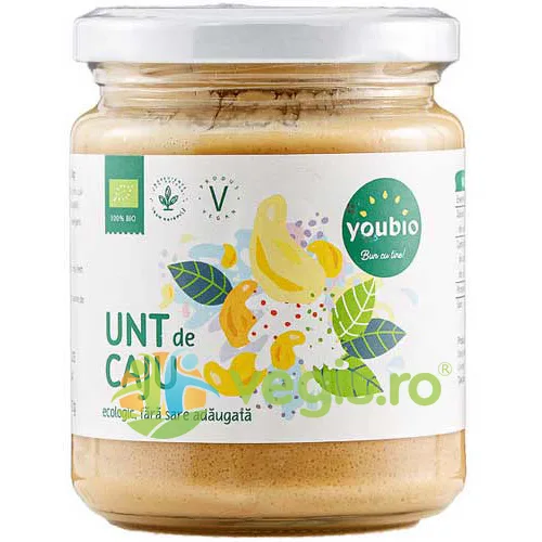 Unt de Caju fara Gluten Ecologic/Bio 250g YOUBIO — preț și oferte