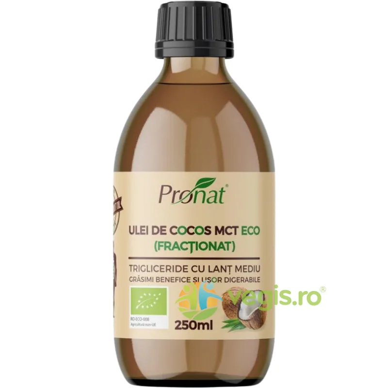 Ulei de Cocos MCT Ecologic/Bio 250ml PRONAT — preț și oferte
