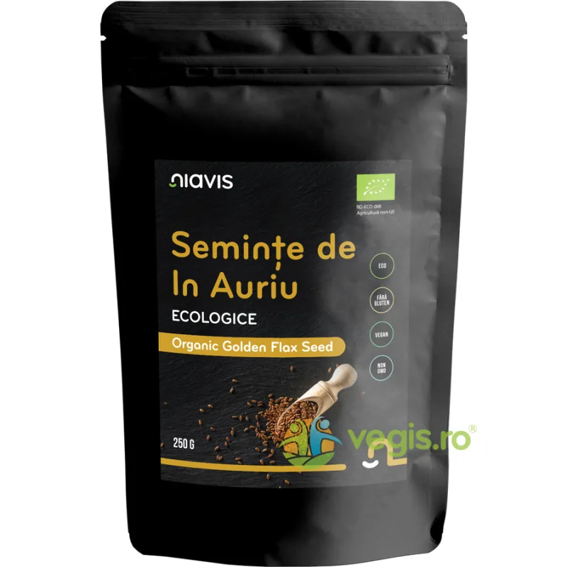 Seminte de In Auriu Ecologice/Bio 250g NIAVIS — preț și oferte