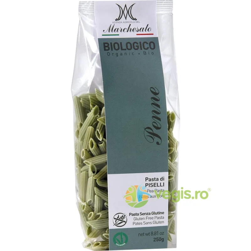 Penne din Mazare Verde fara Gluten Ecologice/Bio 250g MARCHESATO — preț și oferte
