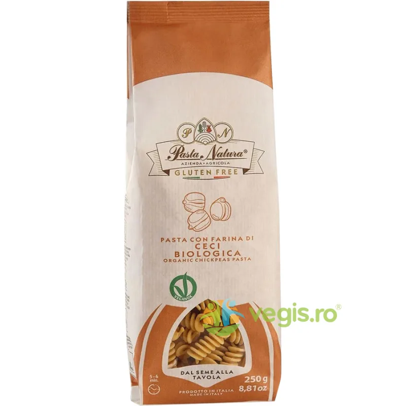 Fusilli cu Naut fara Gluten Ecologice/Bio 250g PASTA NATURA — preț și oferte