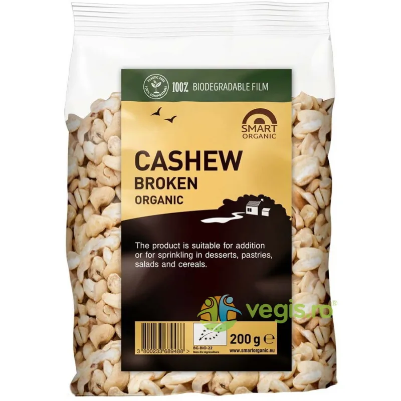 Caju Crud Ecologic/Bio 200g SMART ORGANIC — preț și oferte
