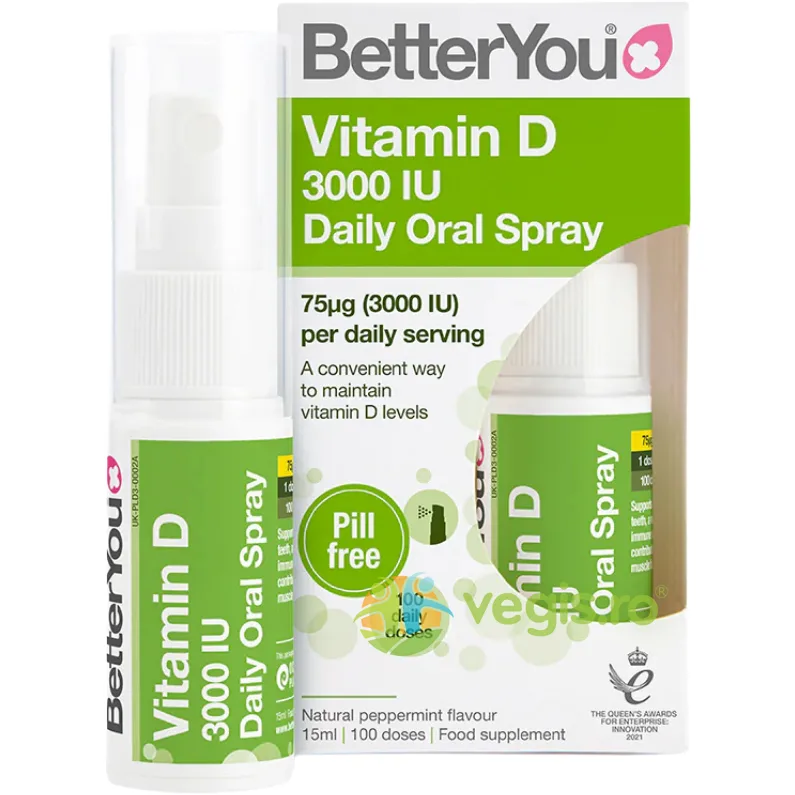 Vitamina D3000 Spray Oral 15ml BETTER YOU — preț și oferte