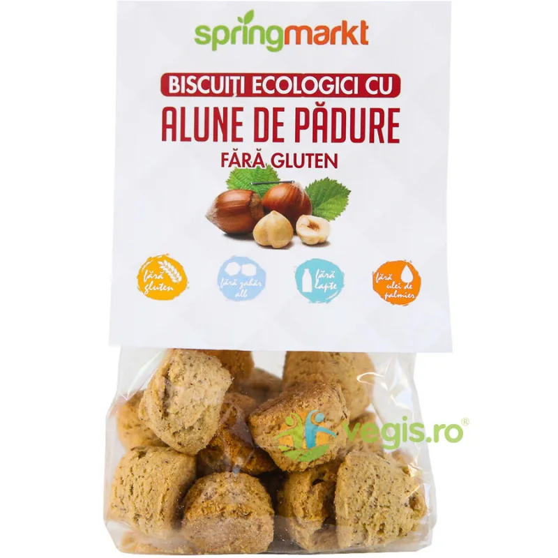 Biscuiti cu Alune de Padure fara Gluten Ecologici/Bio 100g springmarkt — preț și oferte