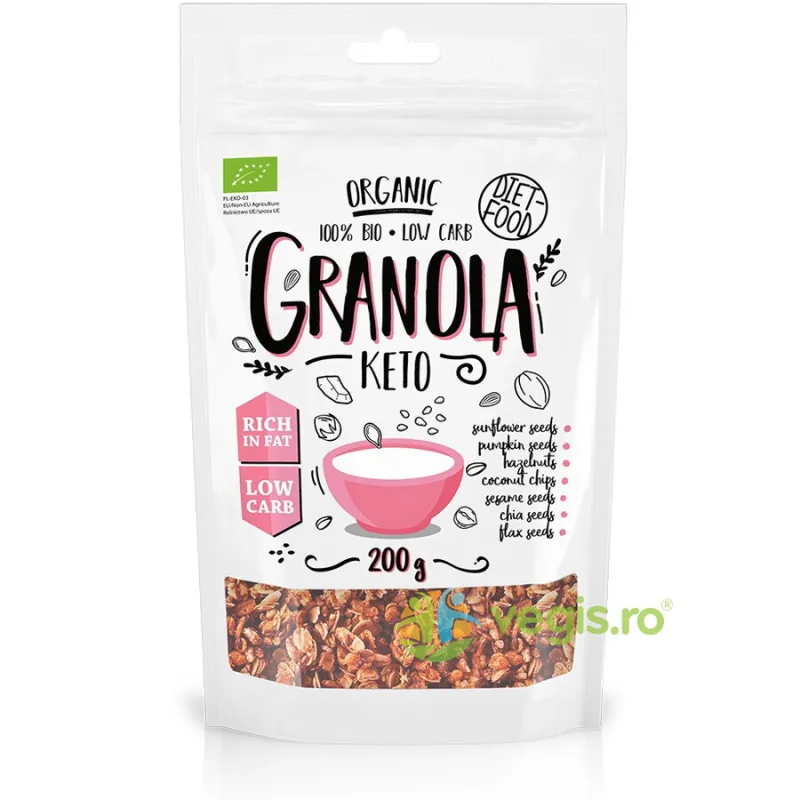 Granola Keto Ecologica/Bio 200g DIET FOOD — preț și oferte