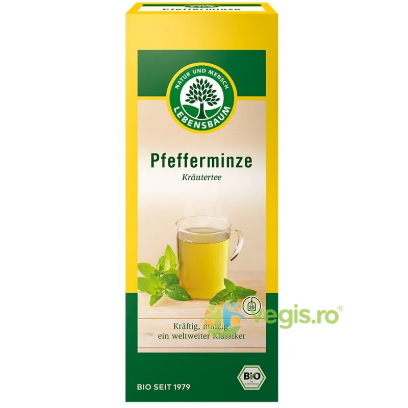 Ceai de Menta Ecologic/Bio 20 plicuri LEBENSBAUM — preț și oferte