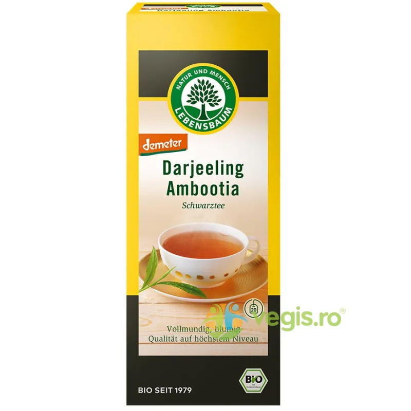 Ceai Negru Darjeeling Ecologic/Bio 20 plicuri LEBENSBAUM — preț și oferte
