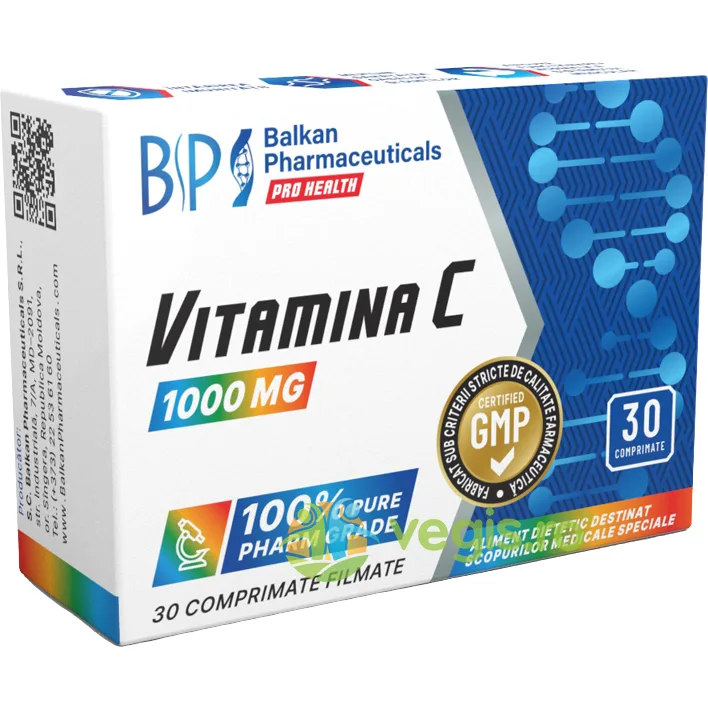 Vitamina C 1000mg 30cpr Balkan Pharmaceuticals — preț și oferte