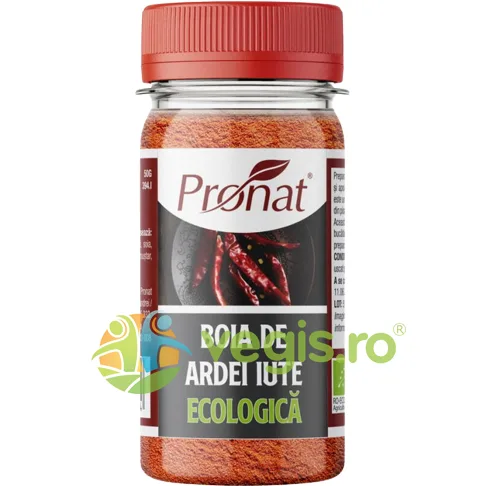 Boia de Ardei Iute Ecologic/Bio 50g PRONAT — preț și oferte