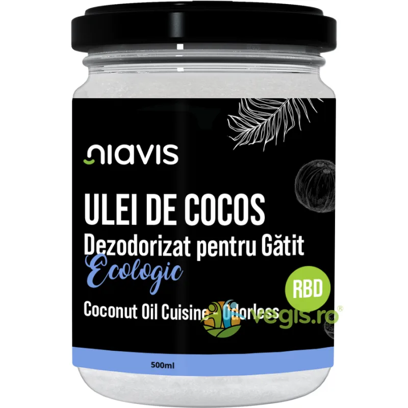 Ulei de Cocos Dezodorizat pentru Gatit (RBD) Ecologic/Bio 500ml NIAVIS — preț și oferte