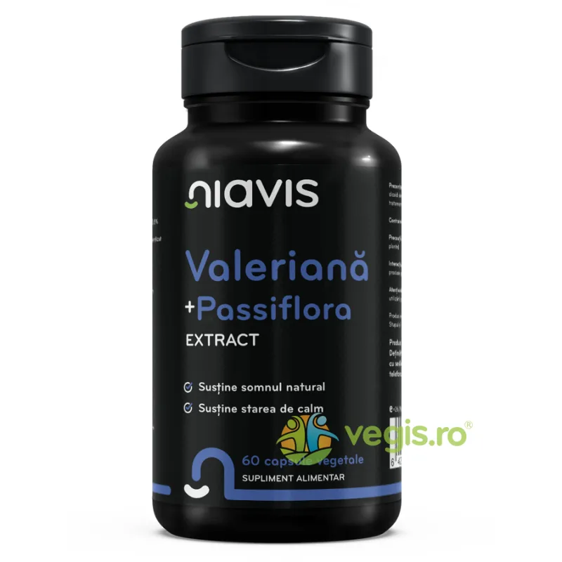 Valeriana + Passiflora Extract 60cps NIAVIS — preț și oferte