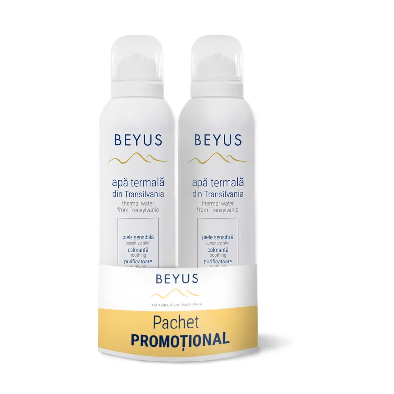 Pachet Apa termala din Transilvania, 2*150 ml, Beyus BEYUS LABORATOR — preț și oferte
