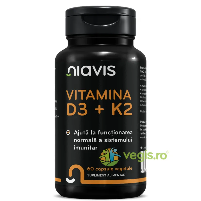 Vitamina D3 + K2 60cps NIAVIS — preț și oferte