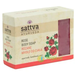 Sapun Ayurvedic cu Glicerina si Trandafir 125g Sattva
