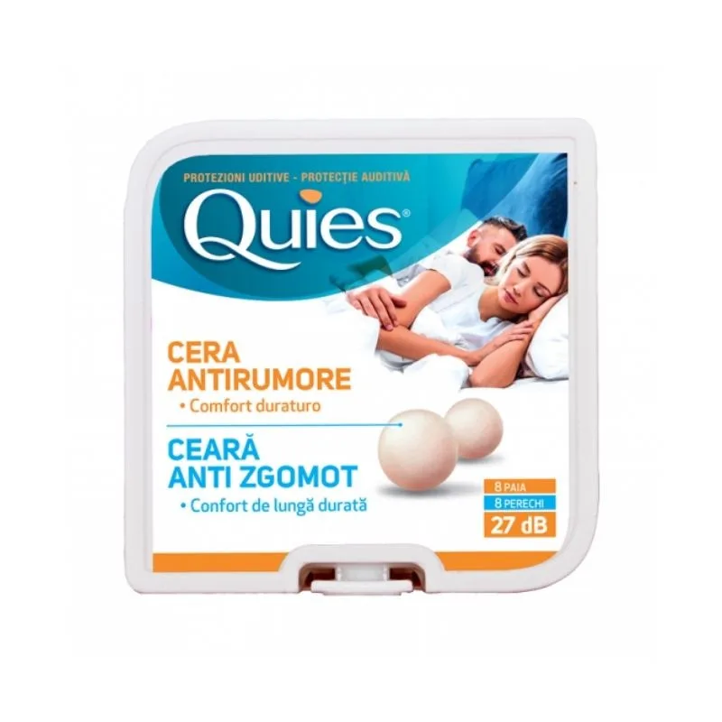 Dopuri de ceara antizgomot pentru urechi, 8 perechi, Quies — preț și oferte