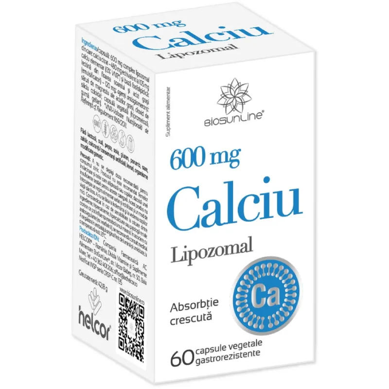 Calciu Lipozomal 60cps BIOSUNLINE — preț și oferte