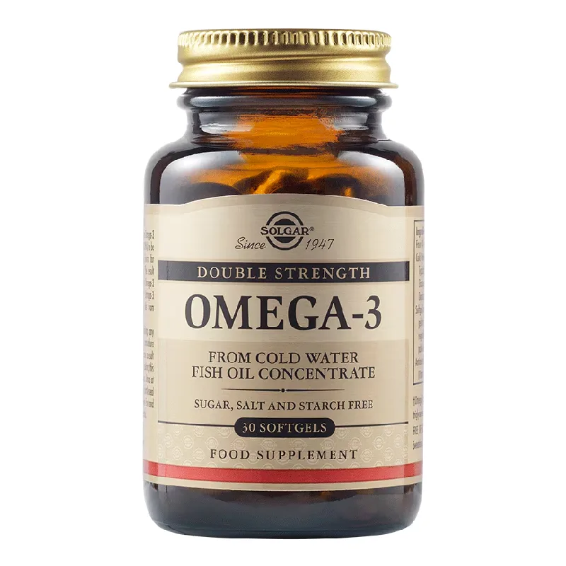 Omega-3 Double Strength Softgels, 30 capsule, Solgar — preț și oferte