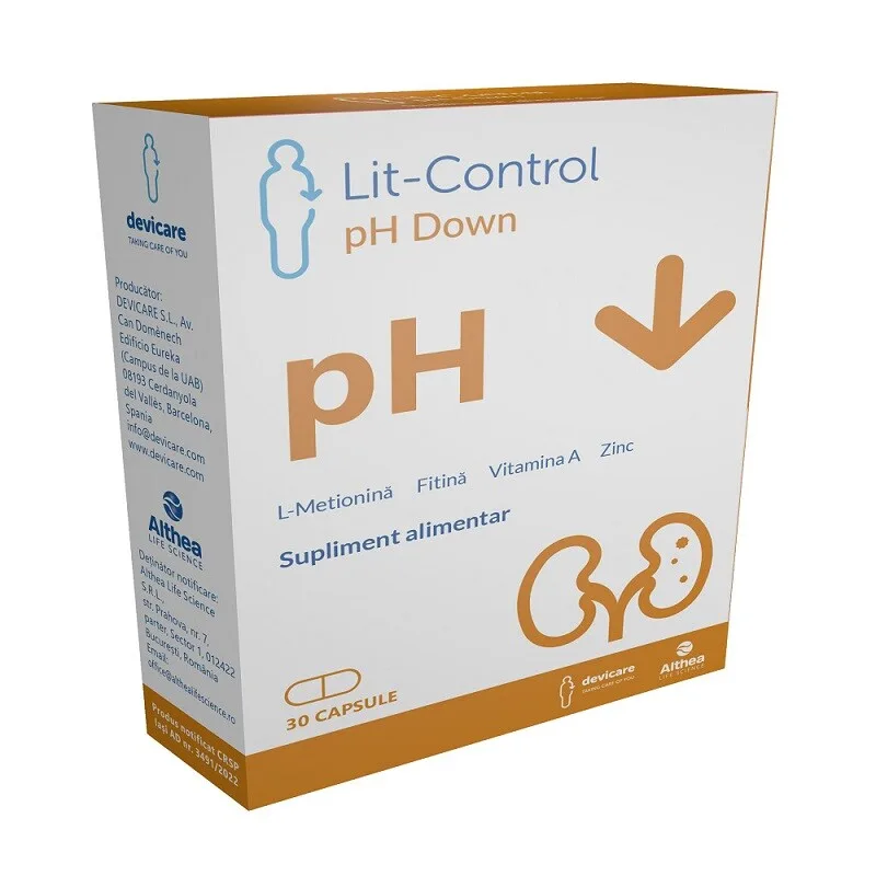 Lit Control PH Down, Althea Life Science | 30 capsule — preț și oferte