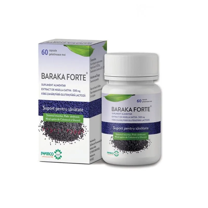 Baraka Forte, 500 mg, 60 capsule moi, Pharco PHARCO PHARM — preț și oferte