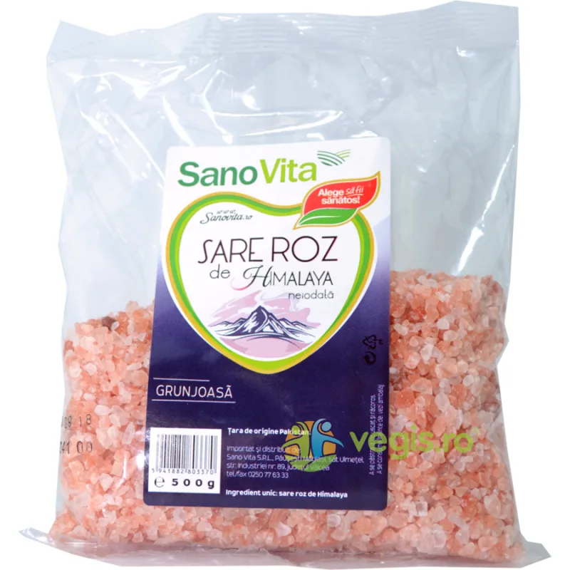 Sare Roz de Himalaya Grunjoasa 500g Sano Vita — preț și oferte