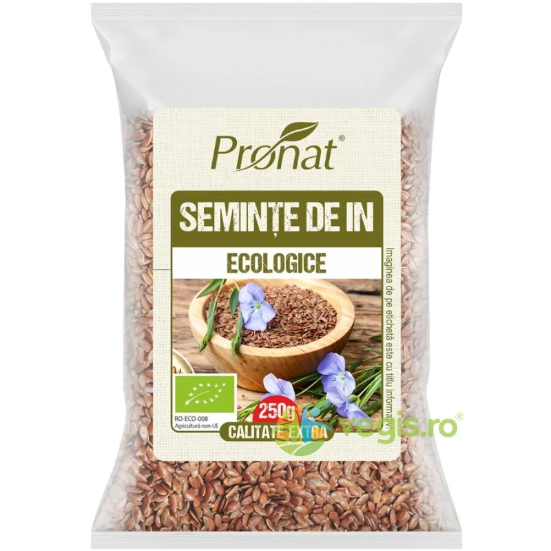 Seminte de In Ecologice/Bio 250g PRONAT — preț și oferte