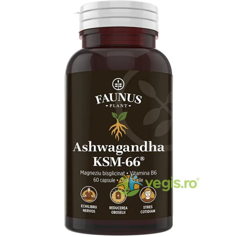 Ashwagandha KSM-66 60cps FAUNUS PLANT — preț și oferte