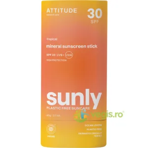 Stick pentru Protectie Solara SPF30 cu Parfum Tropical pentru Adulti Sunly 60g