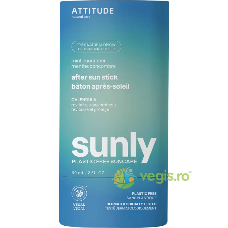 Stick pentru Protectie Solara After Sun cu Menta si Castravete Sunly 60g ATTITUDE — preț și oferte