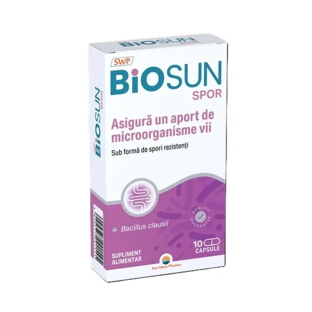 Biosun Spor 10 Capsule cu Bacillus Clausii SUN WAVE PHARMA — preț și oferte
